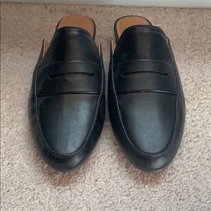 JCrew Black mules